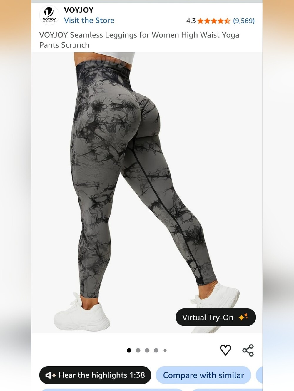 High-Waist Tie-Dye Scrunch Leggings
